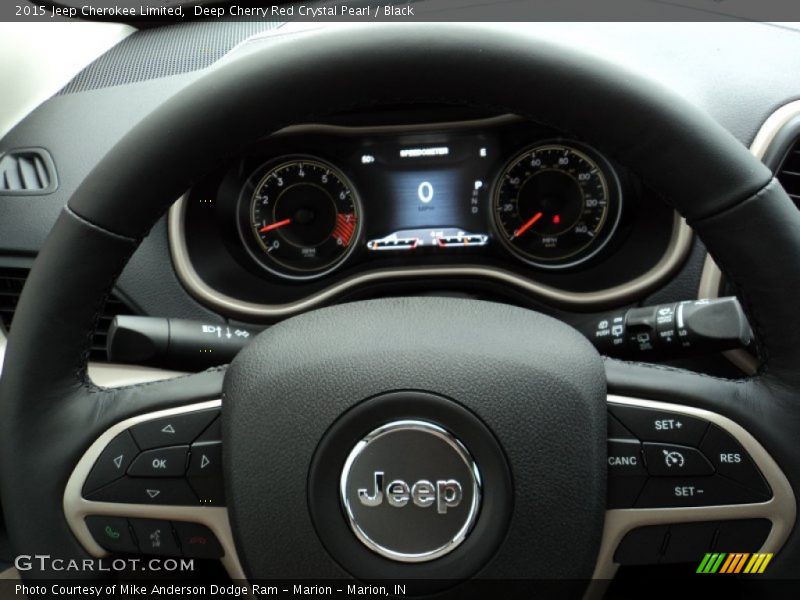 Deep Cherry Red Crystal Pearl / Black 2015 Jeep Cherokee Limited