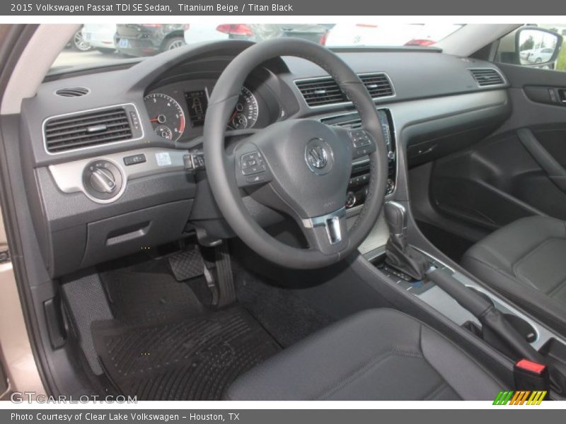 Titan Black Interior - 2015 Passat TDI SE Sedan 