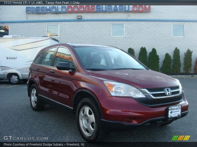 Tango Red Pearl / Gray 2010 Honda CR-V LX AWD