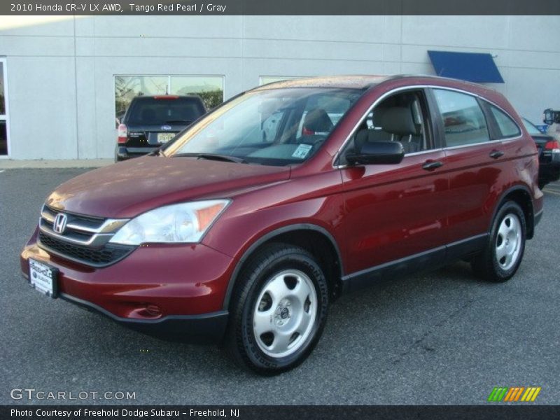 Tango Red Pearl / Gray 2010 Honda CR-V LX AWD