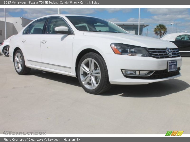 Candy White / Cornsilk Beige 2015 Volkswagen Passat TDI SE Sedan