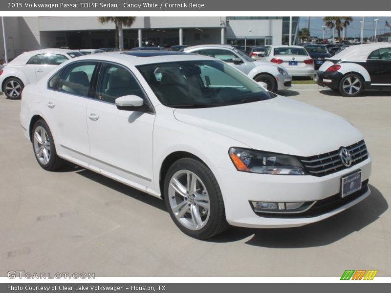Candy White / Cornsilk Beige 2015 Volkswagen Passat TDI SE Sedan