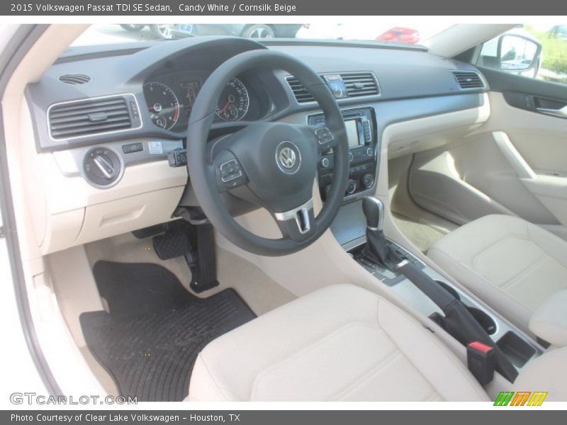 Candy White / Cornsilk Beige 2015 Volkswagen Passat TDI SE Sedan