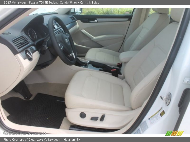 Candy White / Cornsilk Beige 2015 Volkswagen Passat TDI SE Sedan
