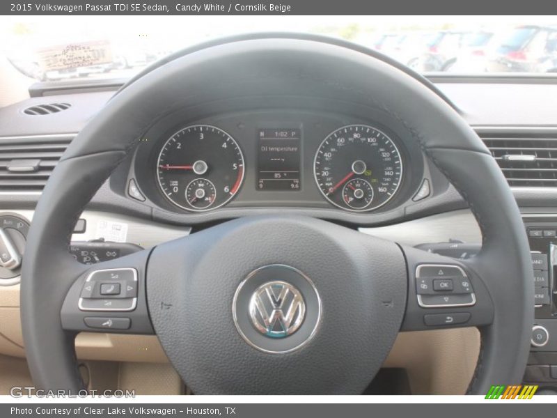 Candy White / Cornsilk Beige 2015 Volkswagen Passat TDI SE Sedan