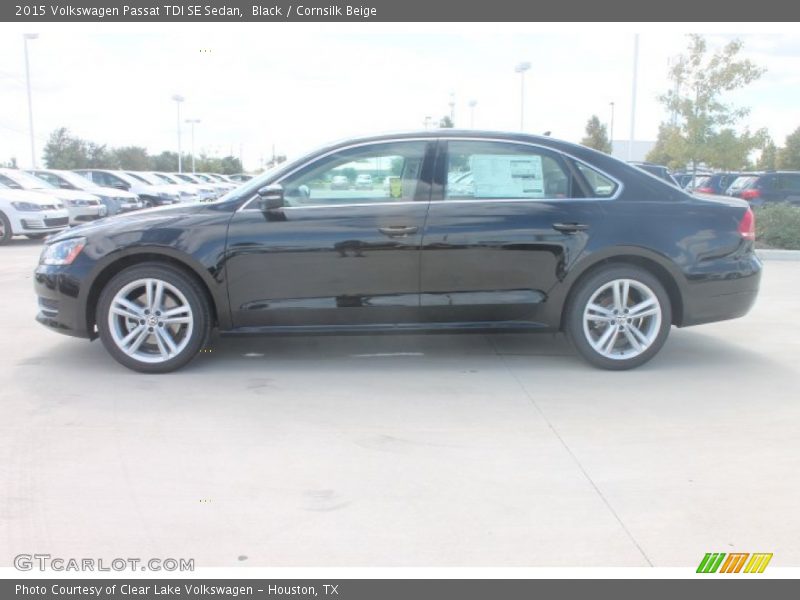 Black / Cornsilk Beige 2015 Volkswagen Passat TDI SE Sedan