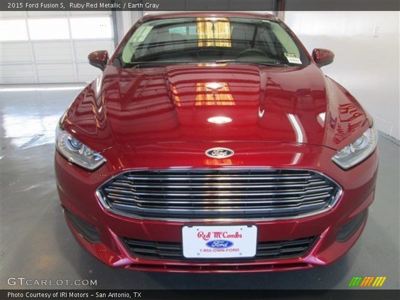 Ruby Red Metallic / Earth Gray 2015 Ford Fusion S
