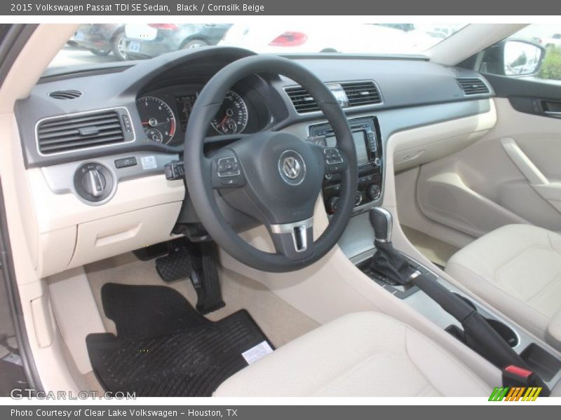 Black / Cornsilk Beige 2015 Volkswagen Passat TDI SE Sedan