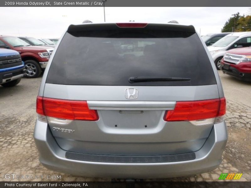 Slate Green Metallic / Gray 2009 Honda Odyssey EX