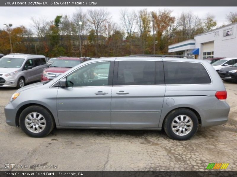 Slate Green Metallic / Gray 2009 Honda Odyssey EX