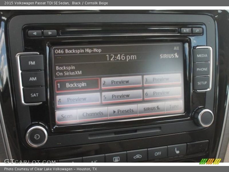 Black / Cornsilk Beige 2015 Volkswagen Passat TDI SE Sedan