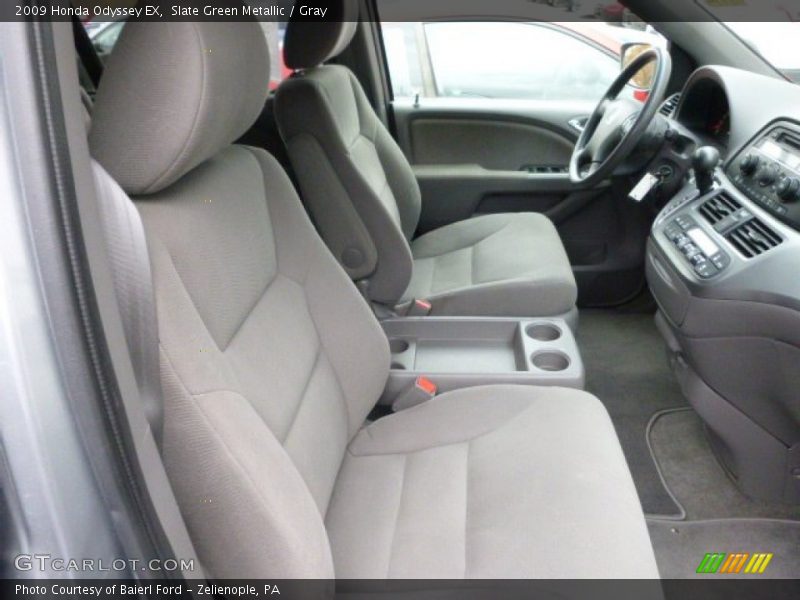 Slate Green Metallic / Gray 2009 Honda Odyssey EX