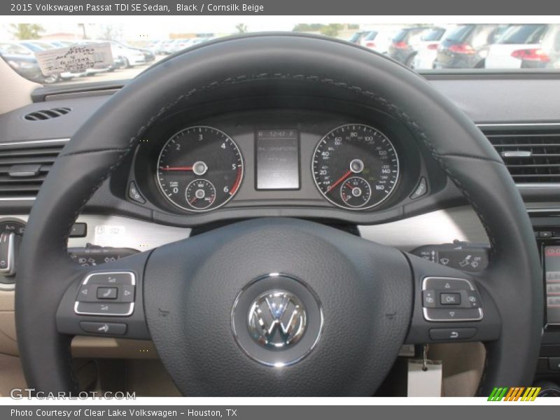 Black / Cornsilk Beige 2015 Volkswagen Passat TDI SE Sedan