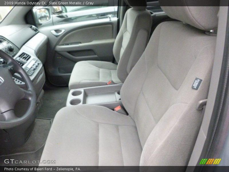 Slate Green Metallic / Gray 2009 Honda Odyssey EX
