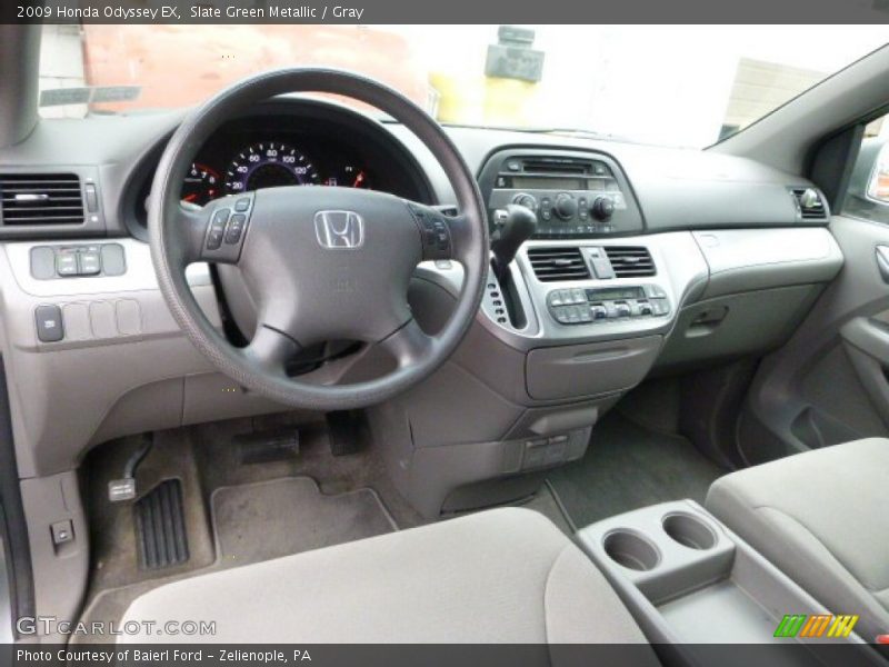 Slate Green Metallic / Gray 2009 Honda Odyssey EX