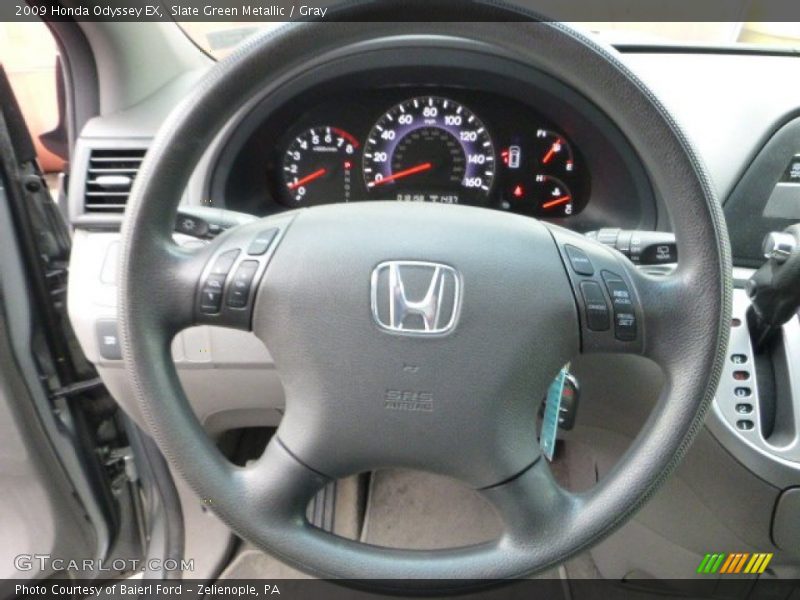 Slate Green Metallic / Gray 2009 Honda Odyssey EX