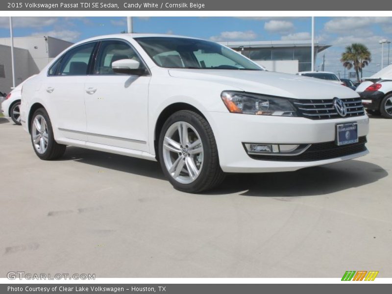 Candy White / Cornsilk Beige 2015 Volkswagen Passat TDI SE Sedan