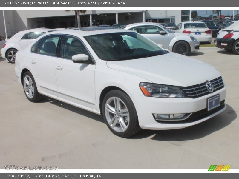 Candy White / Cornsilk Beige 2015 Volkswagen Passat TDI SE Sedan
