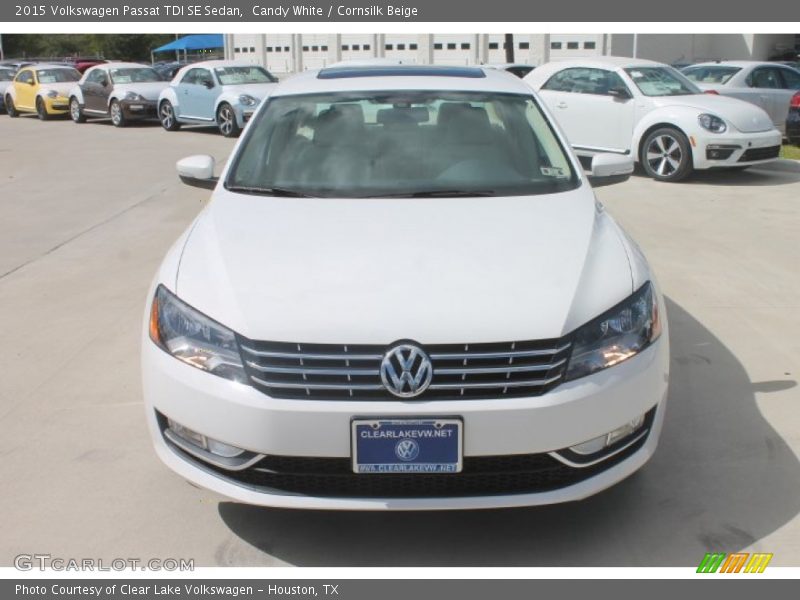 Candy White / Cornsilk Beige 2015 Volkswagen Passat TDI SE Sedan