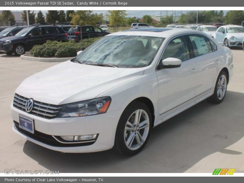 Candy White / Cornsilk Beige 2015 Volkswagen Passat TDI SE Sedan