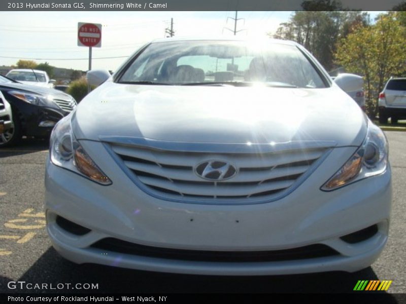 Shimmering White / Camel 2013 Hyundai Sonata GLS