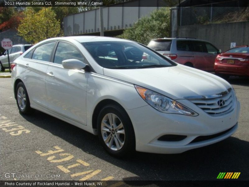 Shimmering White / Camel 2013 Hyundai Sonata GLS