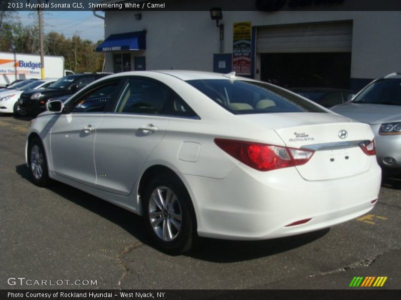 Shimmering White / Camel 2013 Hyundai Sonata GLS