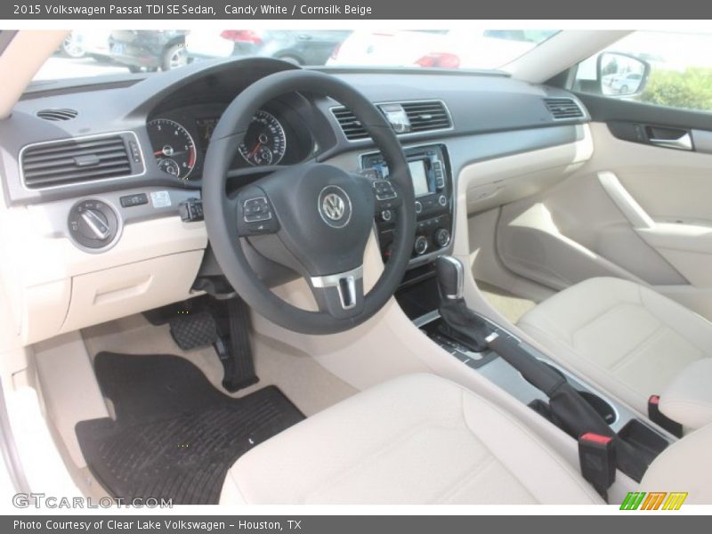 Candy White / Cornsilk Beige 2015 Volkswagen Passat TDI SE Sedan