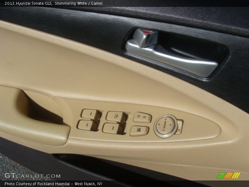 Shimmering White / Camel 2013 Hyundai Sonata GLS