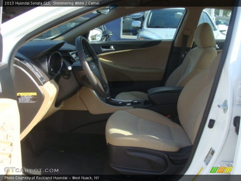 Shimmering White / Camel 2013 Hyundai Sonata GLS