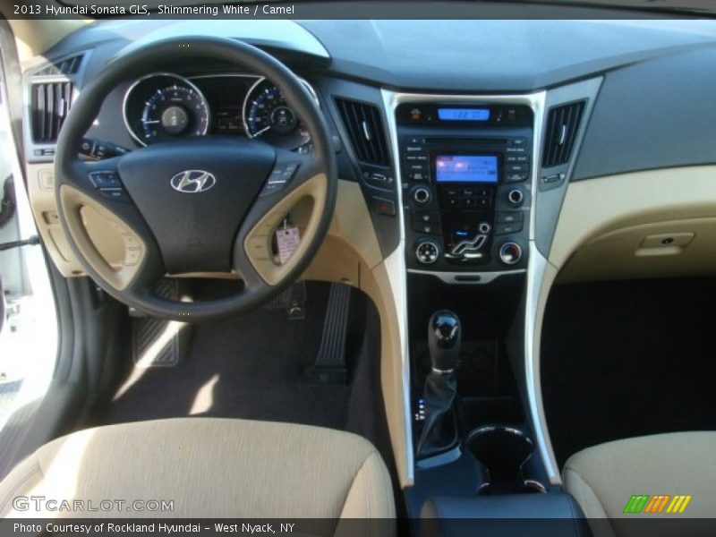 Shimmering White / Camel 2013 Hyundai Sonata GLS