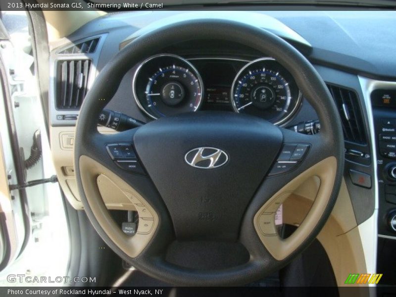 Shimmering White / Camel 2013 Hyundai Sonata GLS