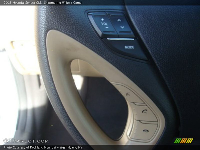 Shimmering White / Camel 2013 Hyundai Sonata GLS