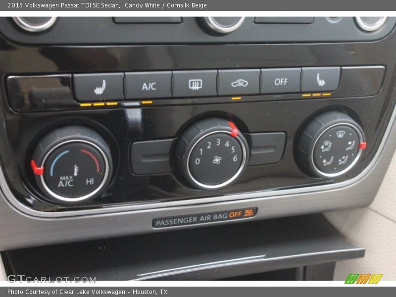 Candy White / Cornsilk Beige 2015 Volkswagen Passat TDI SE Sedan