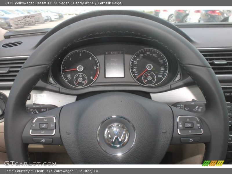 Candy White / Cornsilk Beige 2015 Volkswagen Passat TDI SE Sedan