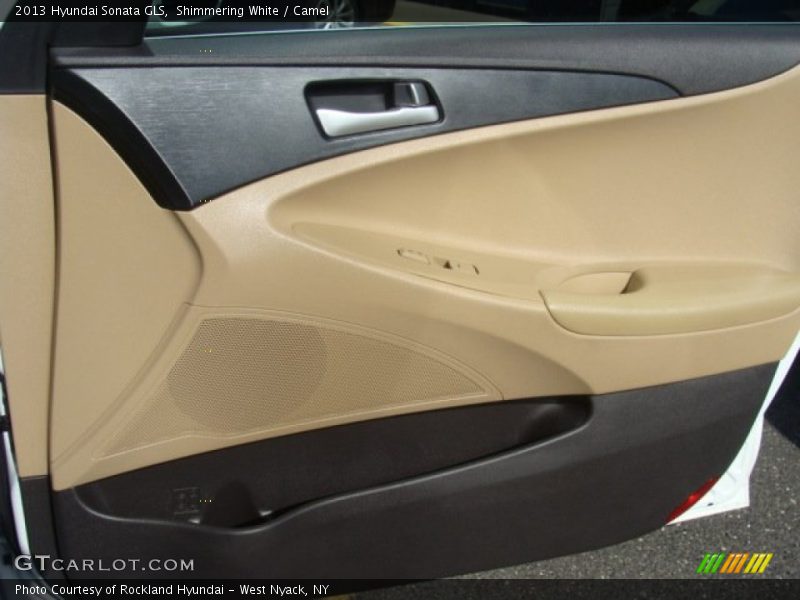 Shimmering White / Camel 2013 Hyundai Sonata GLS