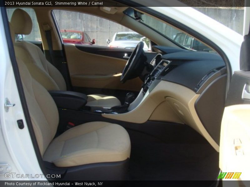 Shimmering White / Camel 2013 Hyundai Sonata GLS