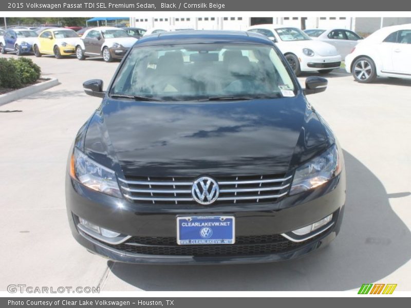 Black / Cornsilk Beige 2015 Volkswagen Passat TDI SEL Premium Sedan