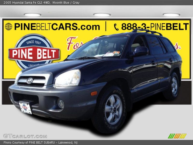 Moonlit Blue / Gray 2005 Hyundai Santa Fe GLS 4WD