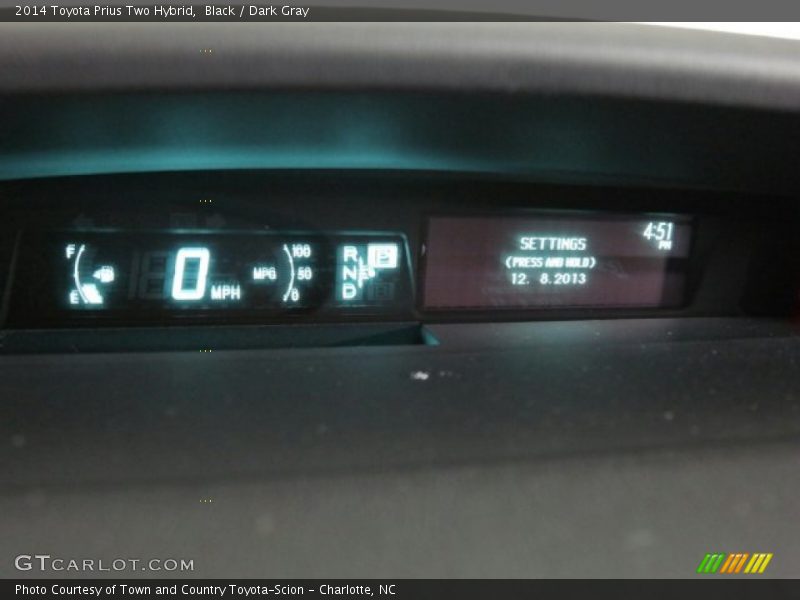 Black / Dark Gray 2014 Toyota Prius Two Hybrid