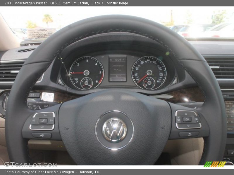 Black / Cornsilk Beige 2015 Volkswagen Passat TDI SEL Premium Sedan