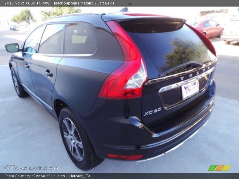 Black Sapphire Metallic / Soft Beige 2015 Volvo XC60 T6 AWD