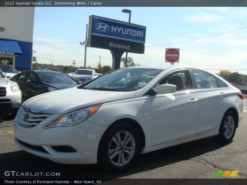 Shimmering White / Camel 2013 Hyundai Sonata GLS