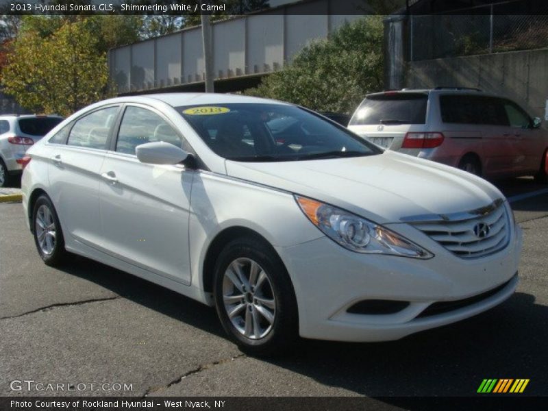 Shimmering White / Camel 2013 Hyundai Sonata GLS