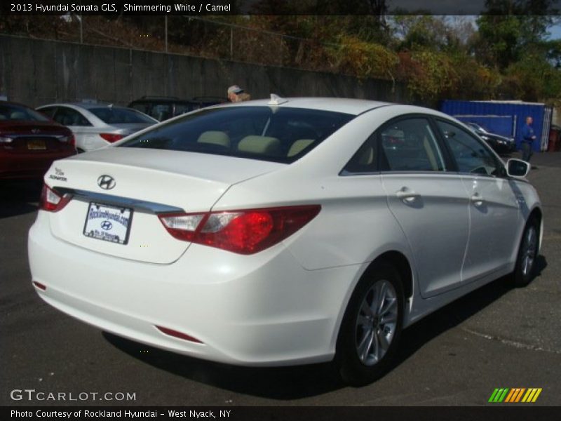 Shimmering White / Camel 2013 Hyundai Sonata GLS