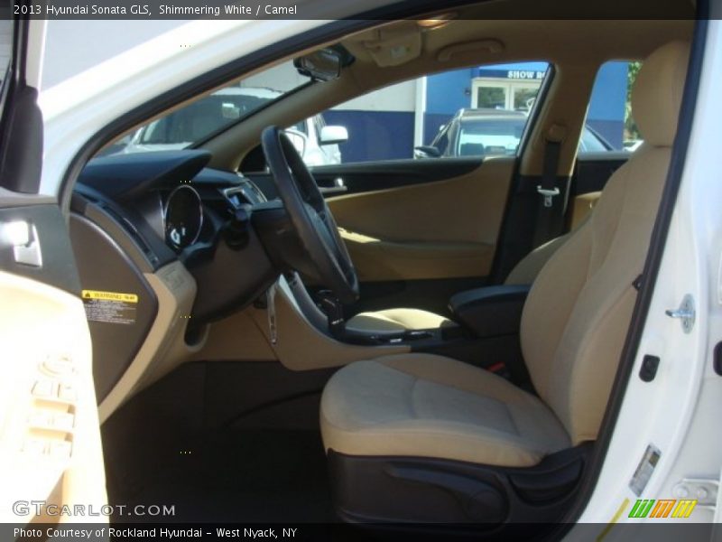 Shimmering White / Camel 2013 Hyundai Sonata GLS