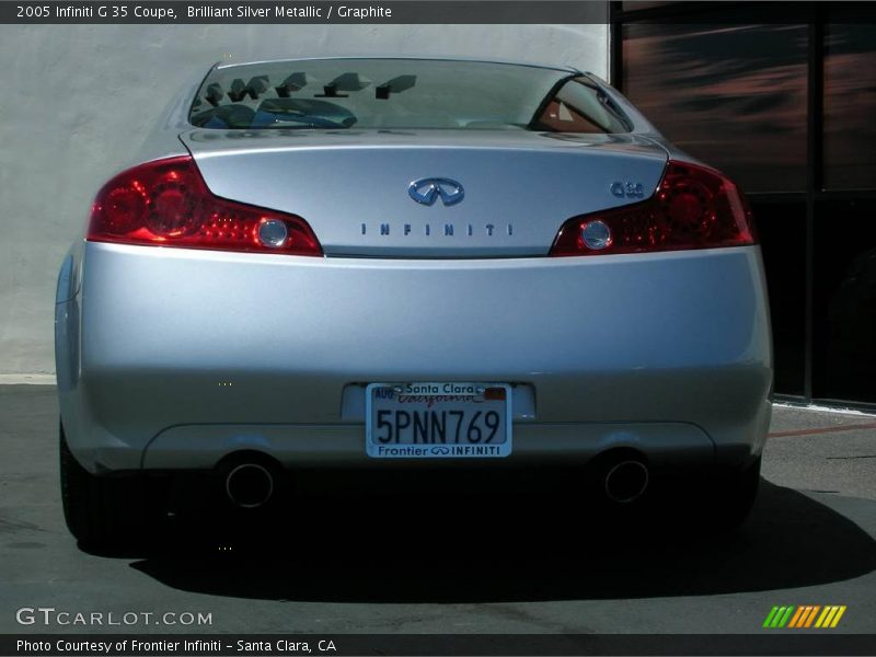 Brilliant Silver Metallic / Graphite 2005 Infiniti G 35 Coupe