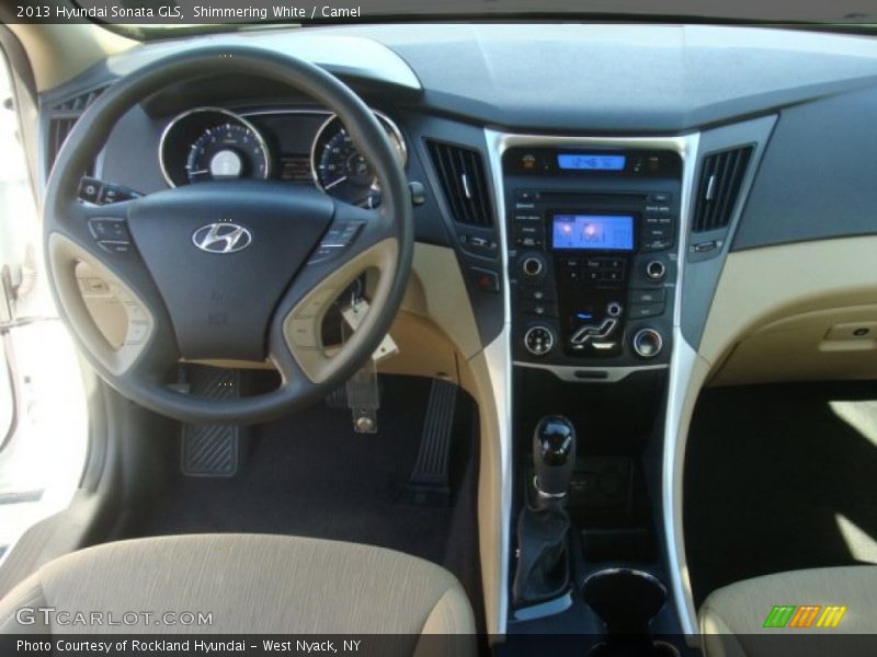 Shimmering White / Camel 2013 Hyundai Sonata GLS