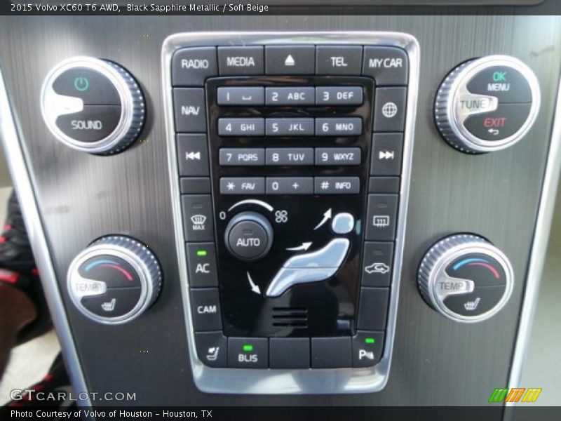 Black Sapphire Metallic / Soft Beige 2015 Volvo XC60 T6 AWD