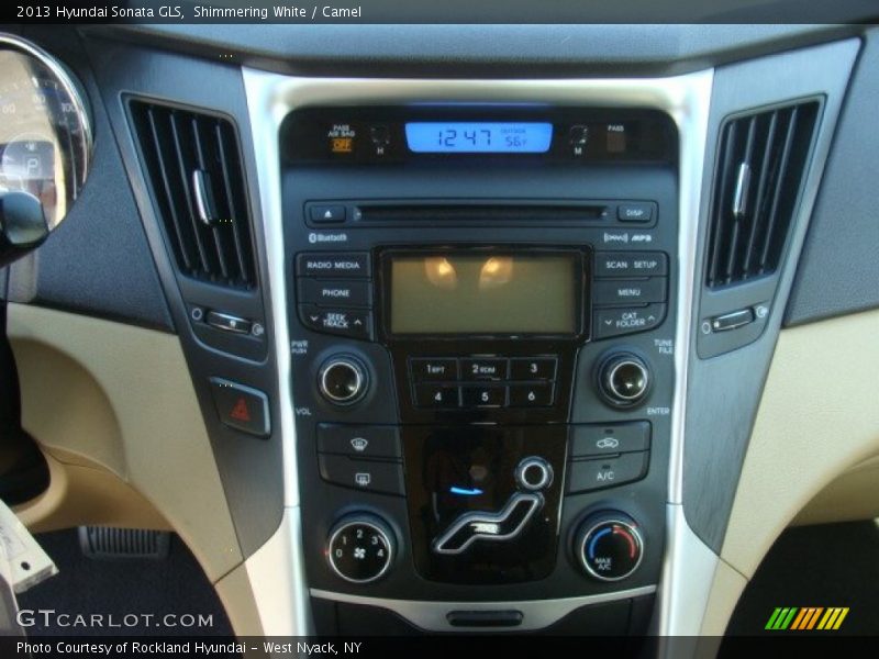 Shimmering White / Camel 2013 Hyundai Sonata GLS